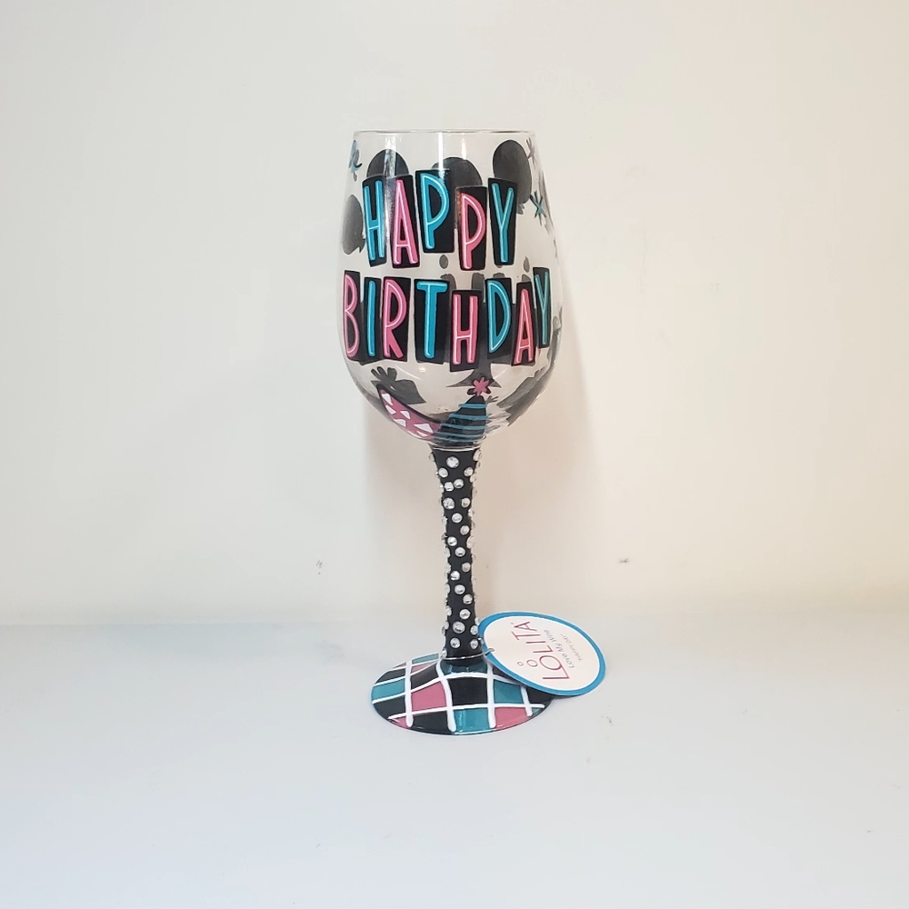 New Lolita Happy Birthday Wine Glass